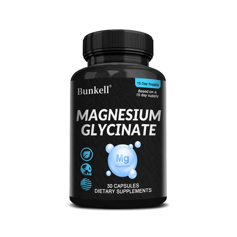 Magnesium Glycinate Capsules 1040mg, High Absorption, Chelated by Bunkell