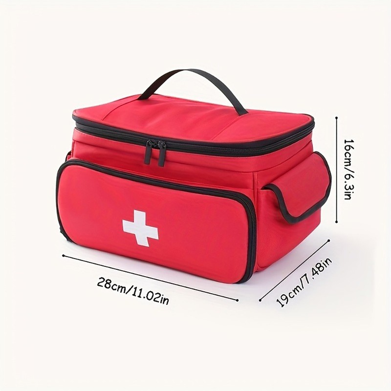 1x Handy Medicine Organizer Bag, Multi-Compartment Storage for Home & Travel Use gallery