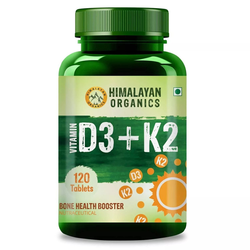Himalayan Organics Vitamin D3 600IU with K2 as MK7 supplement (120 Veg Tablets) gallery
