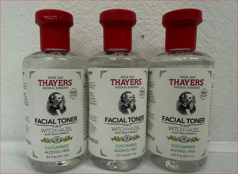 3 PACK Thayers Facial Toner Witch Hazel Cucumber Aloe Vera Alcohol-Free 8.5 oz