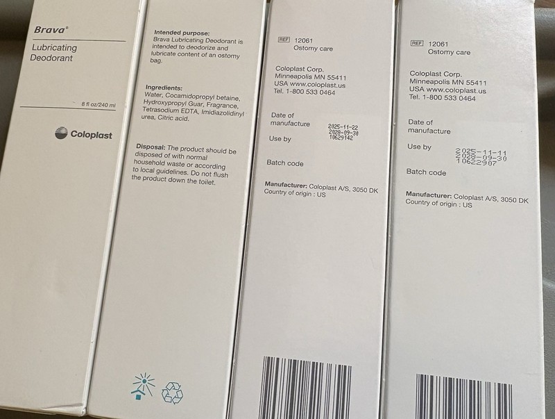 THREE NIB 8 Oz Bottle Coloplast 12061 Brava® Lubricating Deodorant Expires 9/28 gallery