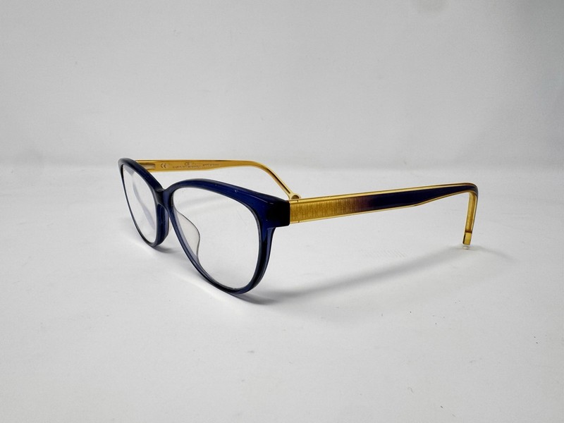 Carolina Herrera VHE677K Eyeglass Frames Only Blue Gold COL 0D99 52-17-140 gallery