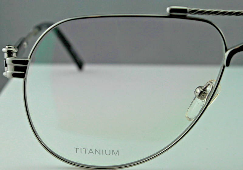 New Philippe Charriol PC75105 C02 Shiny Silver Metal Frame Demo Lens Eyeglasses gallery
