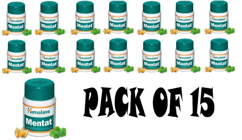 Himalaya Mentat Tablets Pack of 15 Herbal Support for Memory & Focus Care