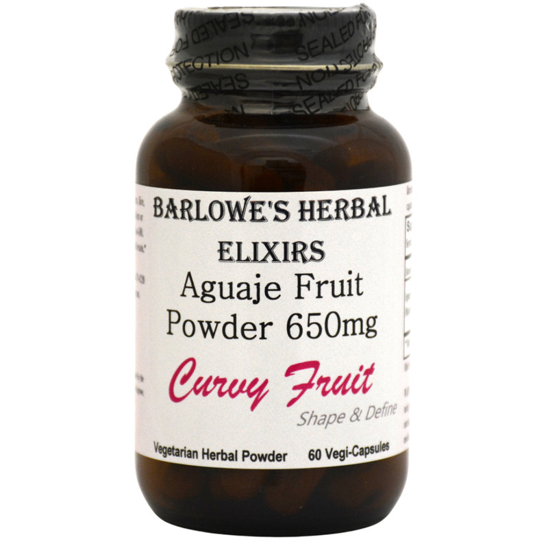 Aguaje Fruit Powder | Curvy Fruit | 650 mg | 60 Vegi- Capsules | Glass Bottles