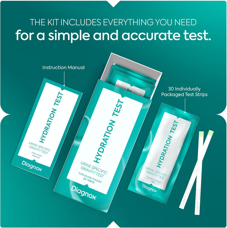 Protein Urine Test Strips [30 Tests] and Hydration Test Strips [30 Tests] - Indi gallery