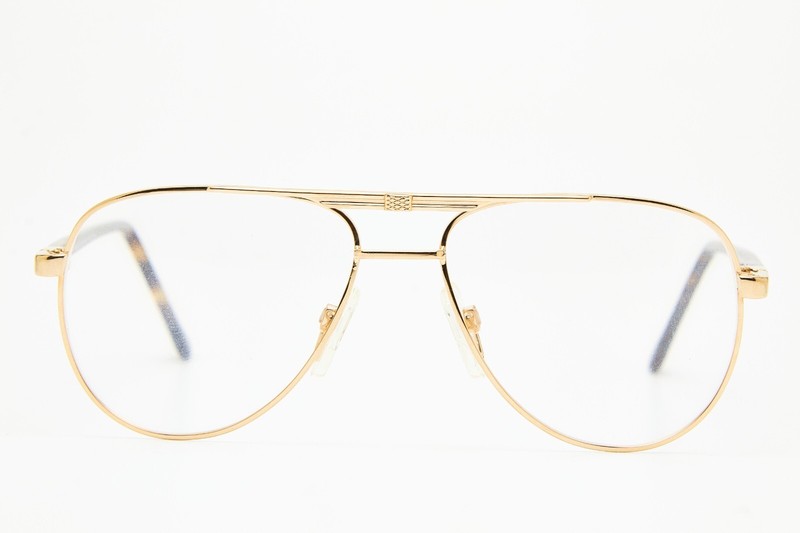 FILOS 4854 1A 56 Turtle/Gold Rocker Bicker Pilot Glasses Vintage 80s👓Unisex gallery