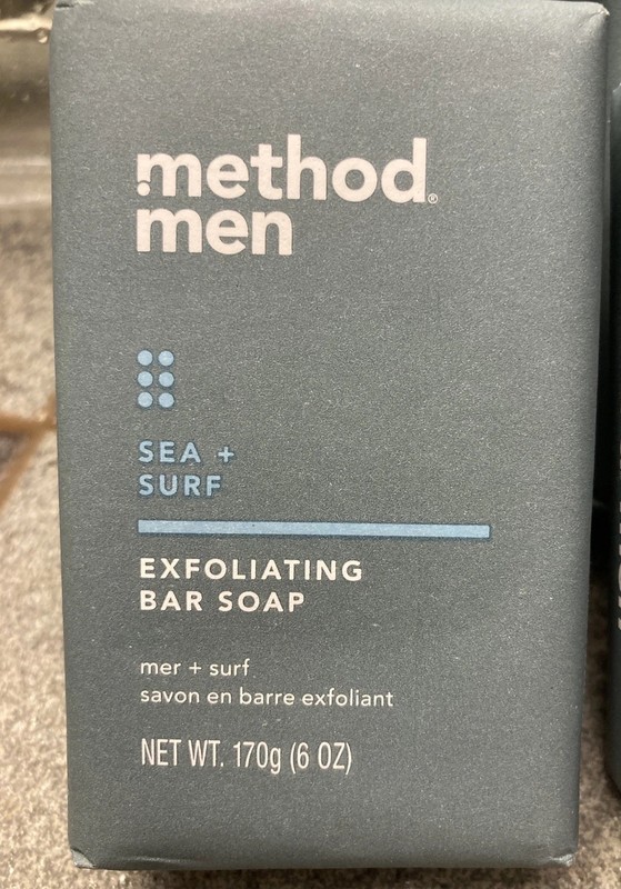 1)METHOD MENS SEA & SURF EXFOLIATING BAR SOAP 6 OZ BARS PLANT BASED DISCONTINUED gallery