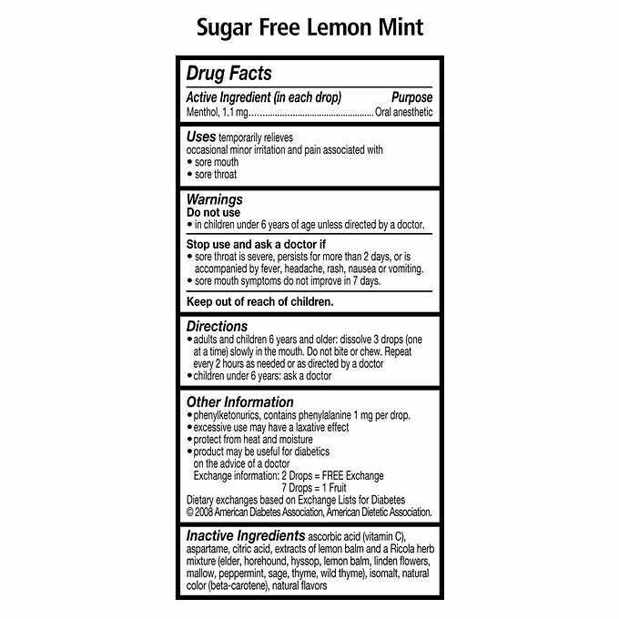 2 PK RICOLA Herb Throat Drops Lemon Mint Sugar Free 105 Drops/PK total 210 Drops gallery