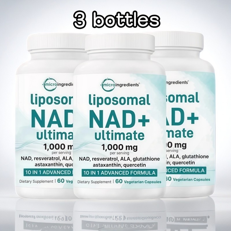 3PCS Liposomal NAD+ Ultimate 1,000mg 60 Veggie Capsules 10-in-1 with Resveratro