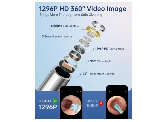 JEGOAT Earwax Removal Tool HD Camera - Model: S9 - FAST SHIPPING! - A103 gallery