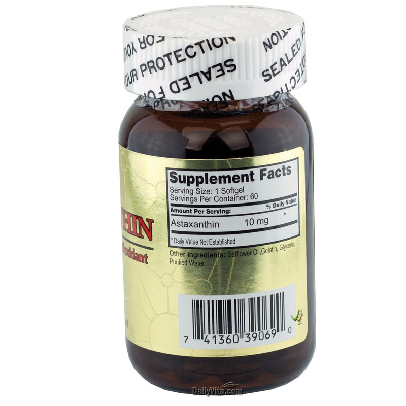 2x Astaxanthin 10 mg 60 Softgels Powerful Cartenoid Antioxidant 4 Months Supply gallery