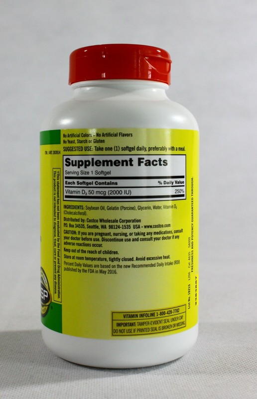Kirkland Signature Extra Strength D3 50 mcg (2000iu) 600 Softgels Exp. 08/2025 gallery