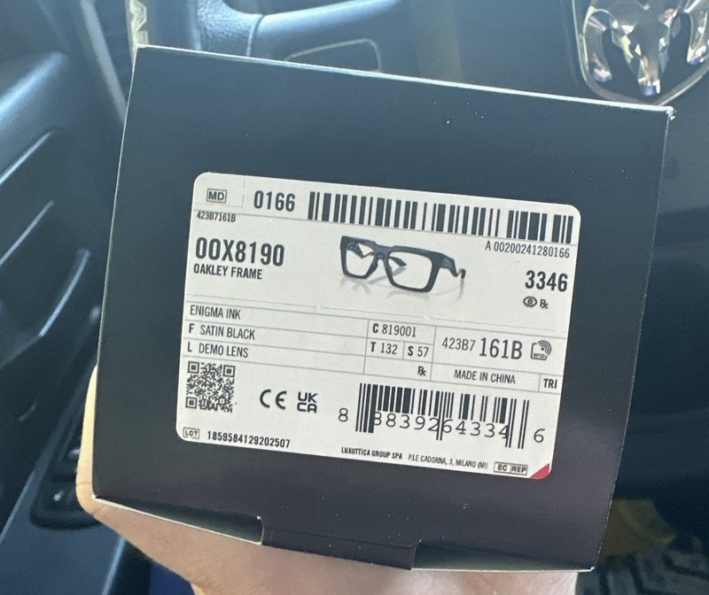 Oakley Mens Enigma Mass Large Square Demo Eyeglasses OX8191 Satin Black