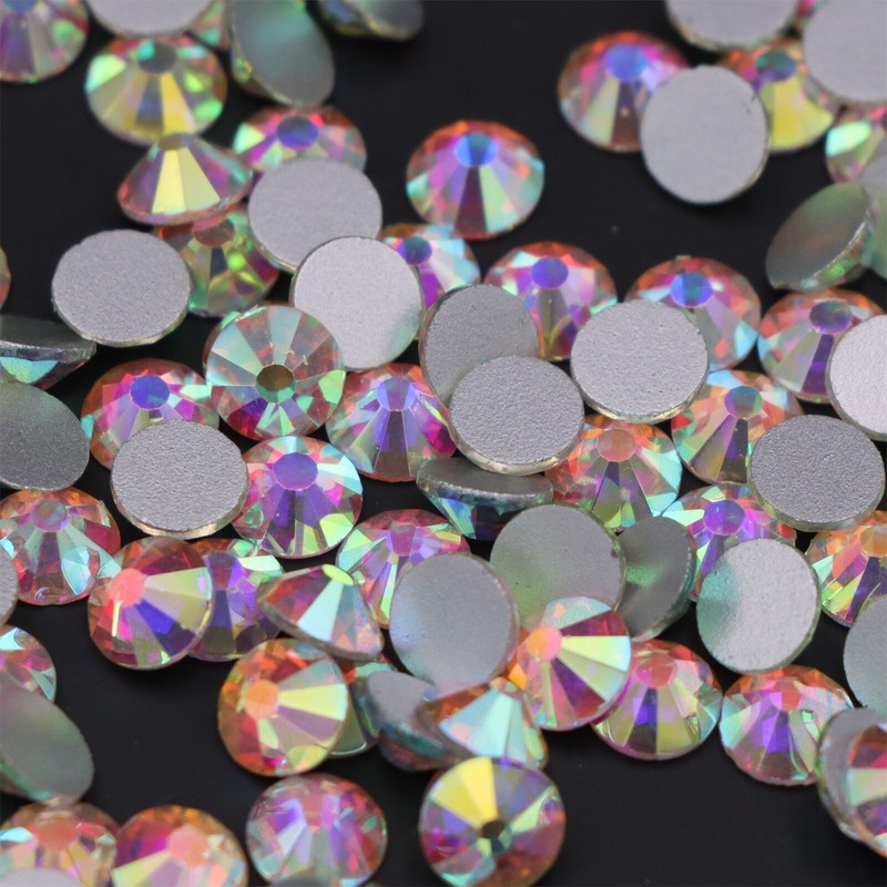 SS3-SS50 Glitter Crystal AB Nail Art Rhinestones Non Hot Fix FlatBack Stones gallery