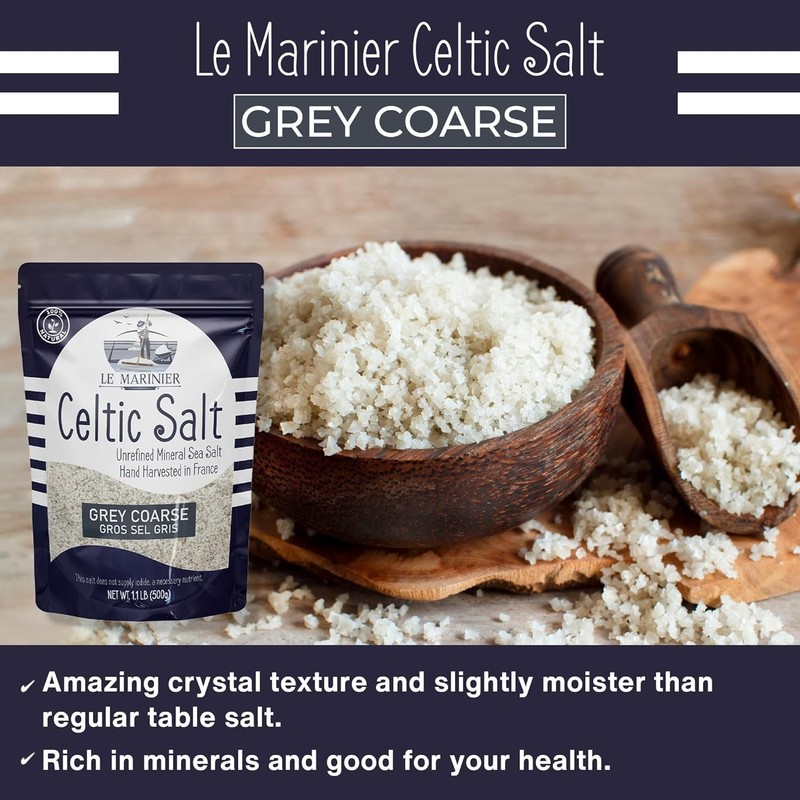 Authentic French Organic Sea Salt - 1.1lb Grey Coarse for Culinary Mastery gallery