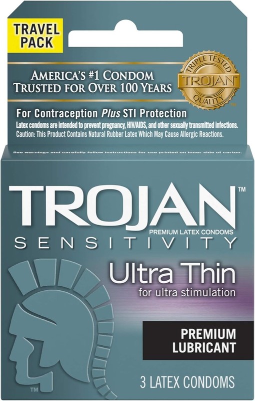 3 Pack Trojan Ultra Thin Lubricated Condoms | 25% Thinner for Ultimate Sensation