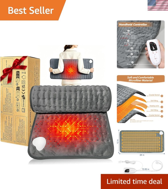 Electric Heating pad for Back Neck Shoulder Knee Arms Legs- Electric Heat Pad…