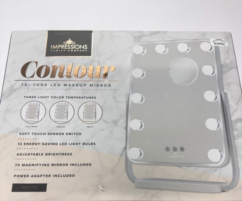 Impressions Vanity Company Contour Tri-Tone LED Touch Magnifying Mirror White