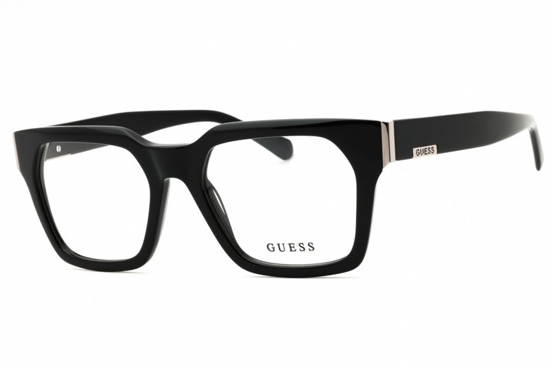 NEW Guess GU50188 001 Shiny Black 53mm Eyeglasses