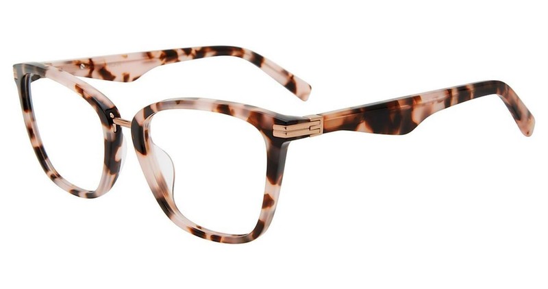 Tumi VTU016 0Z13 Pink Tortoise Square Plastic Eyeglasses Frame 53-18-140