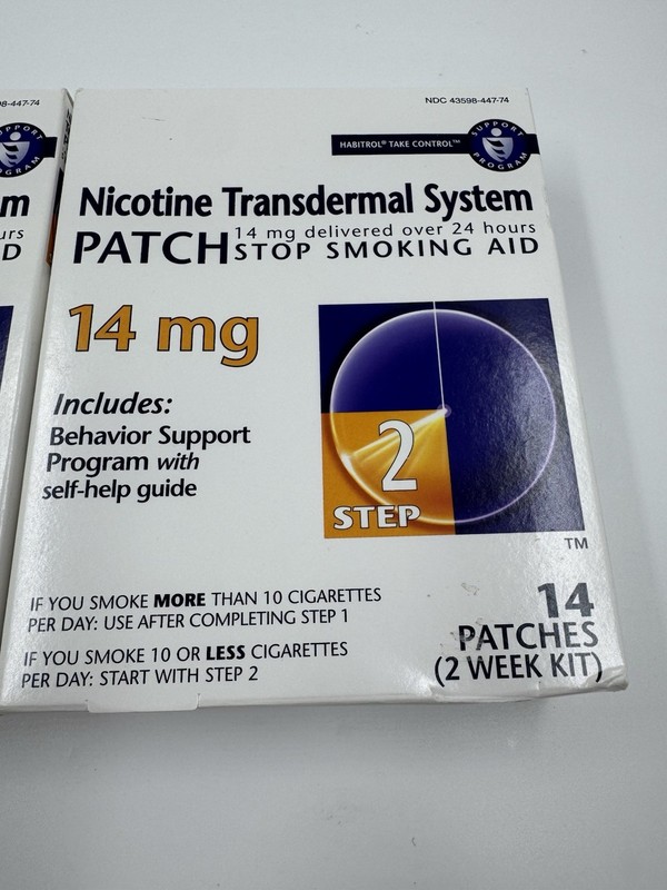 28 Patches Habitrol Nicotine Transdermal System Patch 14 MG Step 2 Exp. 02/2026 gallery