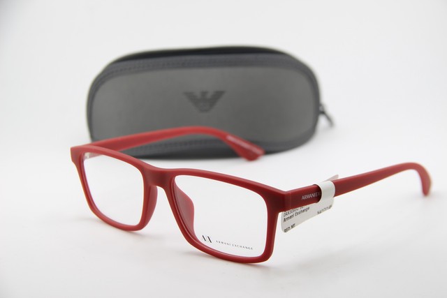 NEW ARMANI EXCHANGE AX 3083U 8274 MATTE RED AUTHENTIC EYEGLASSES 54-17
