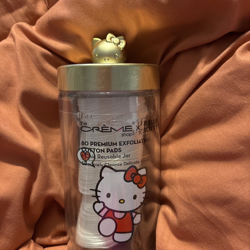 Hello Kitty × The Creme Shop Exfoliating Face Pads Collectible Glass Jar New gallery