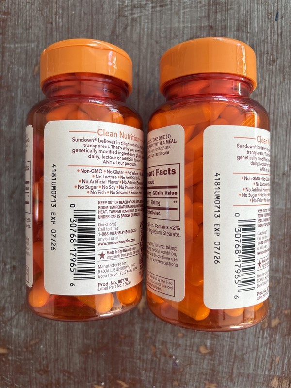 2x Sundown Clean Nutrition Alpha Lipoic Acid 600MG (120 Total Pills) 7/2026 gallery