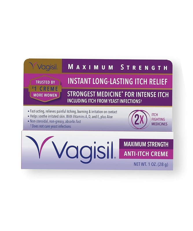 Vagisil Maximum Strength Feminine Anti-Itch Cream with Benzocaine for Women 1 oz