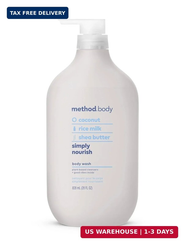 Method Body Wash, Simply Nourish, Paraben and Phthalate Free, 28 oz (Pack of 1)