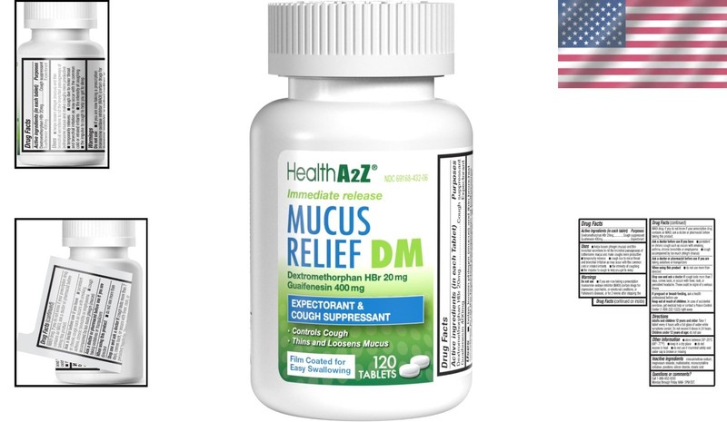 Mucus Relief DM Tablets: Dextromethorphan 20mg & Guaifenesin 400mg - 120 Count gallery
