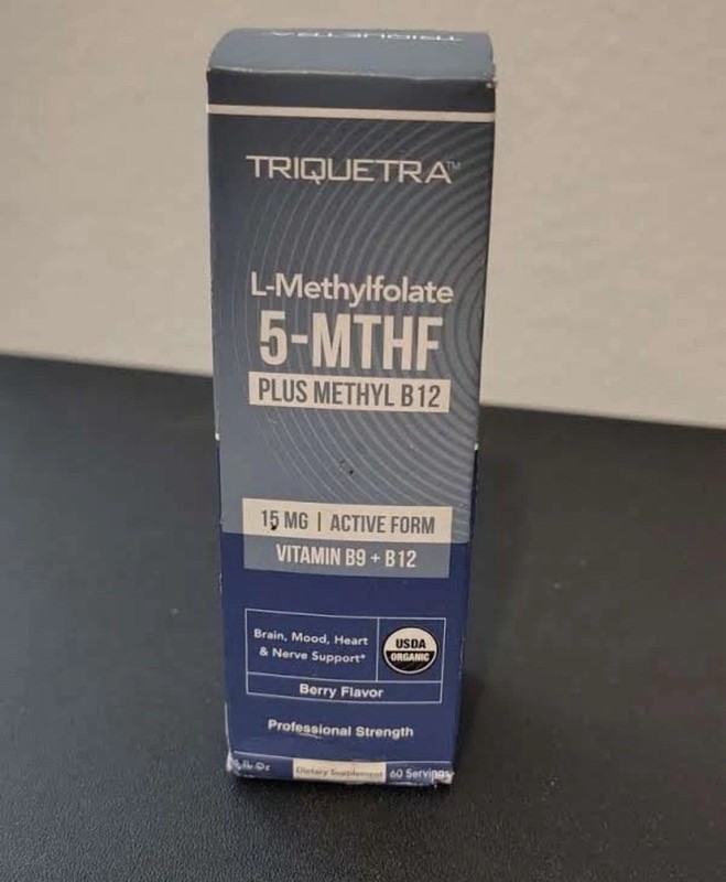 Triquetra L-Methylfolate 5-MTHF Plus Methyl B12 15mg Vitamin B9
