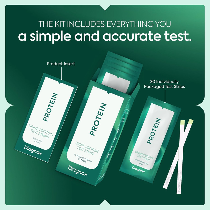 Protein Urine Test Strips [30 Tests] and Hydration Test Strips [30 Tests] - Indi gallery
