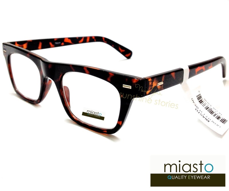 MIASTO "HARVARD" NERD READER READING GLASSES+2.00 TORTOISE (RECTANGLE FLAT TOP) gallery