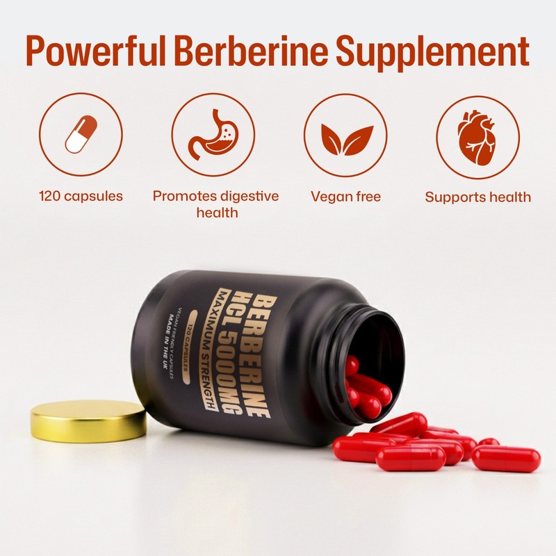 Berberine HCL • 5000mg • High Strength • Vegan Capsules • Multi Pack • UK Ablabs gallery
