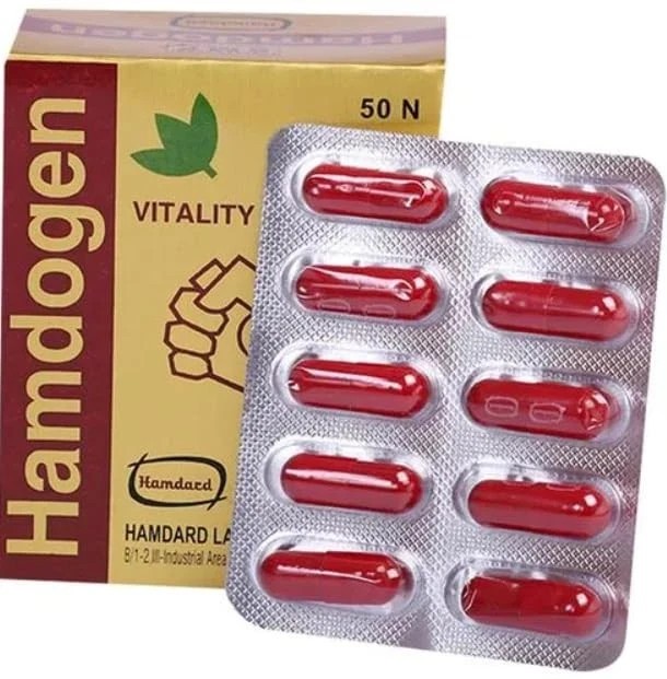 Hamdard HAMDOGEN Vitality 60 Capsules for Men’s Wellness Herbal Unani Fast Ship