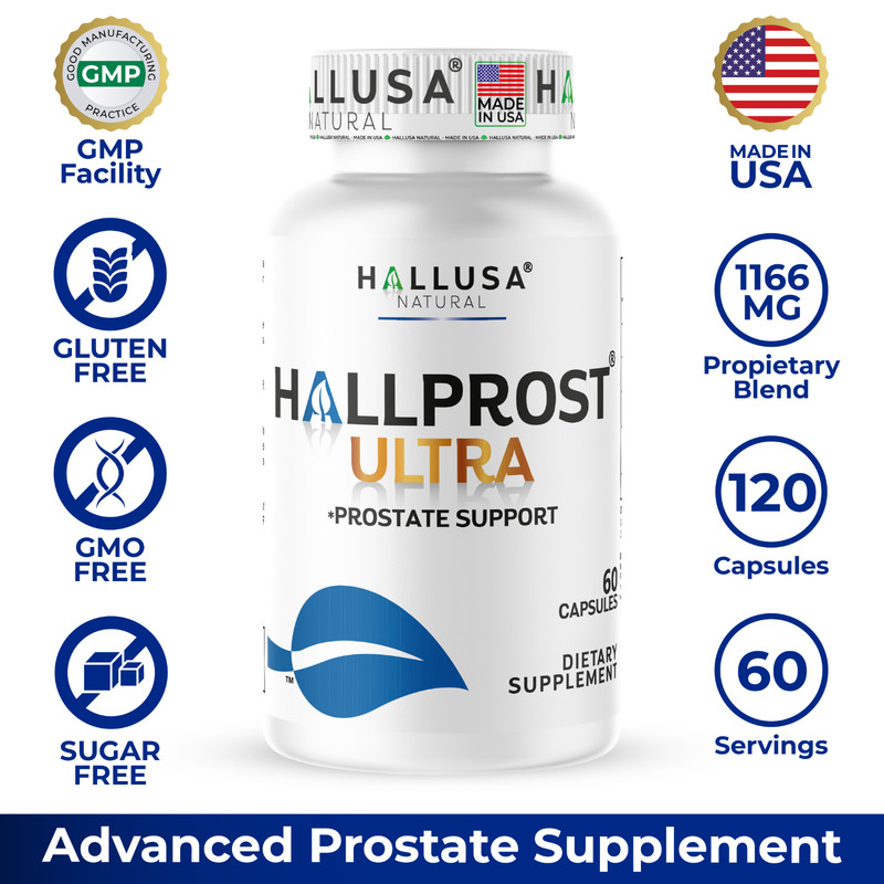 HALLPROST ULTRA - Inflamed Prostate, Urinary Support, Prostatitis - 120 Capsules gallery