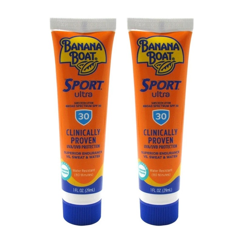 Banana Boat Sport Ultra Sunscreen Lotion SPF 30 Pack of 24 Travel Size EXP 09/26 gallery
