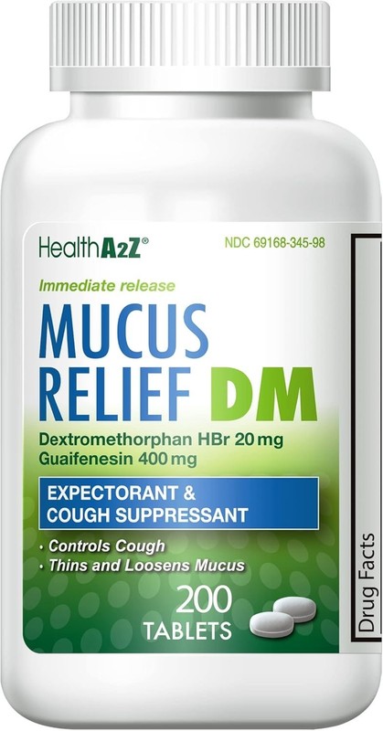 Mucus Relief DM Tablets | Dextromethorphan HBr 20mg | Guaifenesin 400mg | Cough