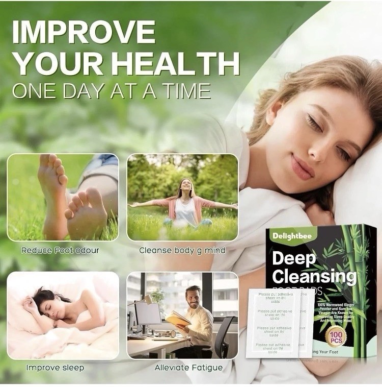 Delightbee Detox Foot Pads Patches w/ Vitamin C, Natural, 6-7 Hour Wear gallery
