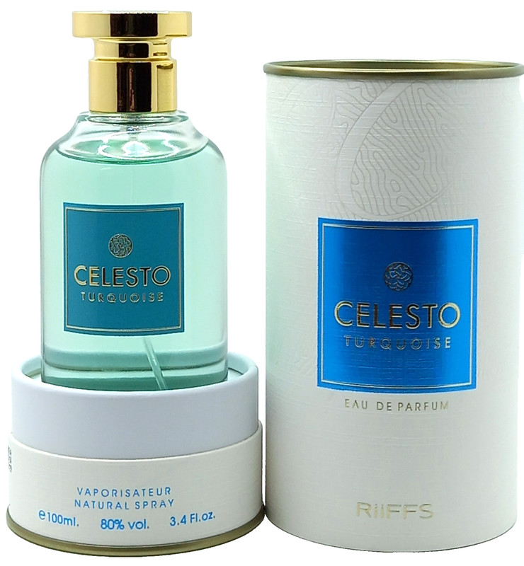 RIIFFS CELESTO TURQUOISE EAU DE PARFUM SPRAY FOR MEN 3.4 Oz / 100 ml BRAND NEW! gallery
