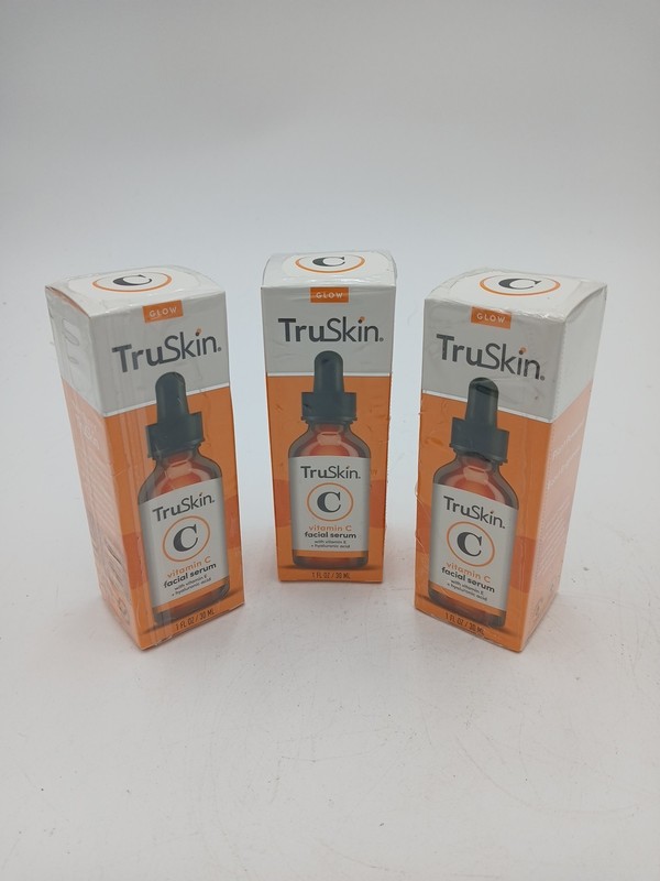 3x TruSkin Vitamin C Facial Serum Anti Aging Vitamin E Hyaluronic Acid Exp 04/26