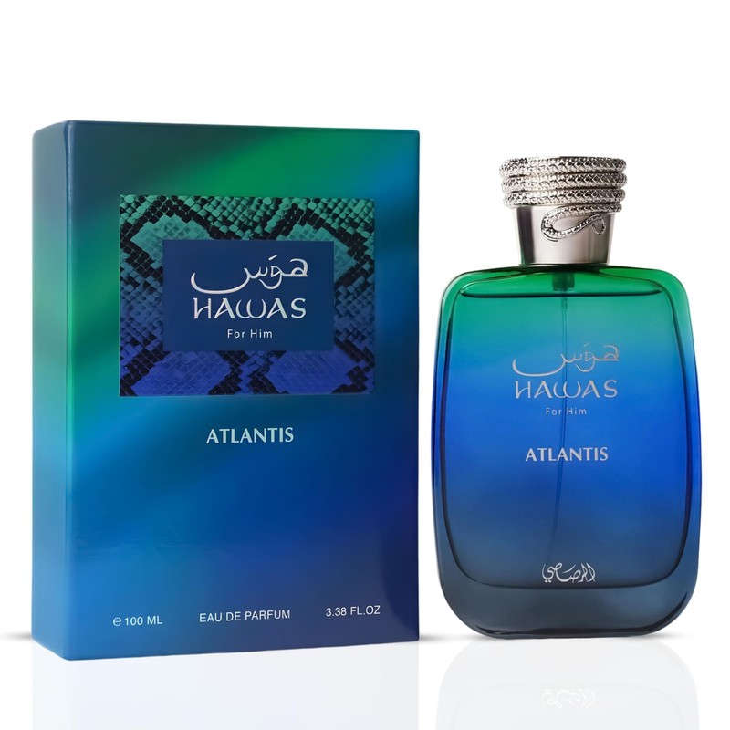 Rasasi Hawas Atlantis Eau de Parfum Spray 3.4 oz — Long-Lasting Fragrance