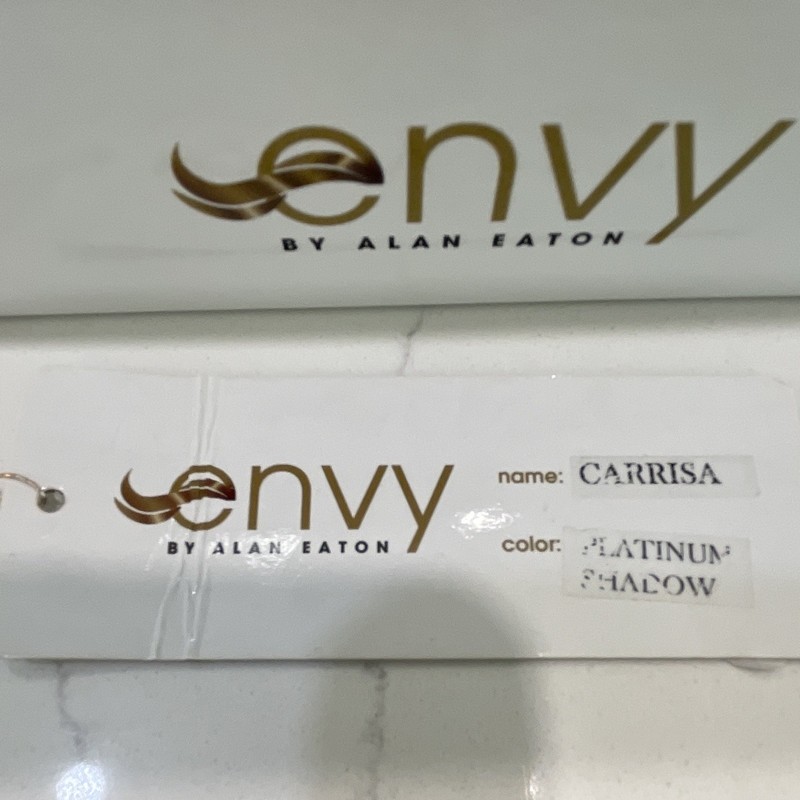 Envy by Alan Eaton Carrisa Synthetic Layered Bob Wig Classic Cap Platinum Root gallery