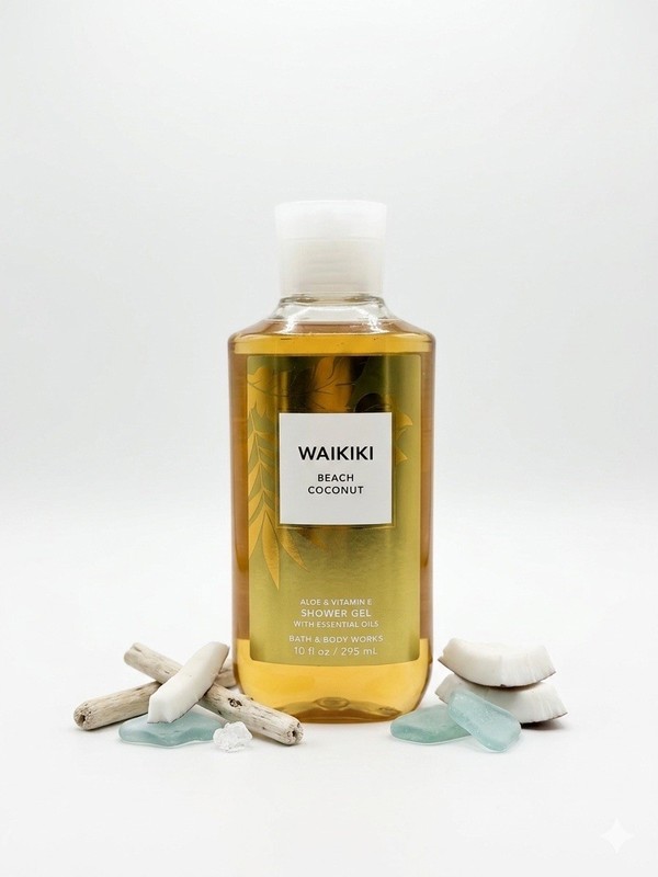 Bath And Body Works Waikiki Beach Coconut Shower Gel 10oz Aloe Vit E