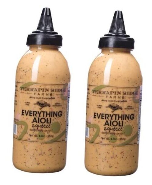 Everything Aioli Sauce – Bold & Creamy Condiment 13 Ounce (Pack of 2) Pepper