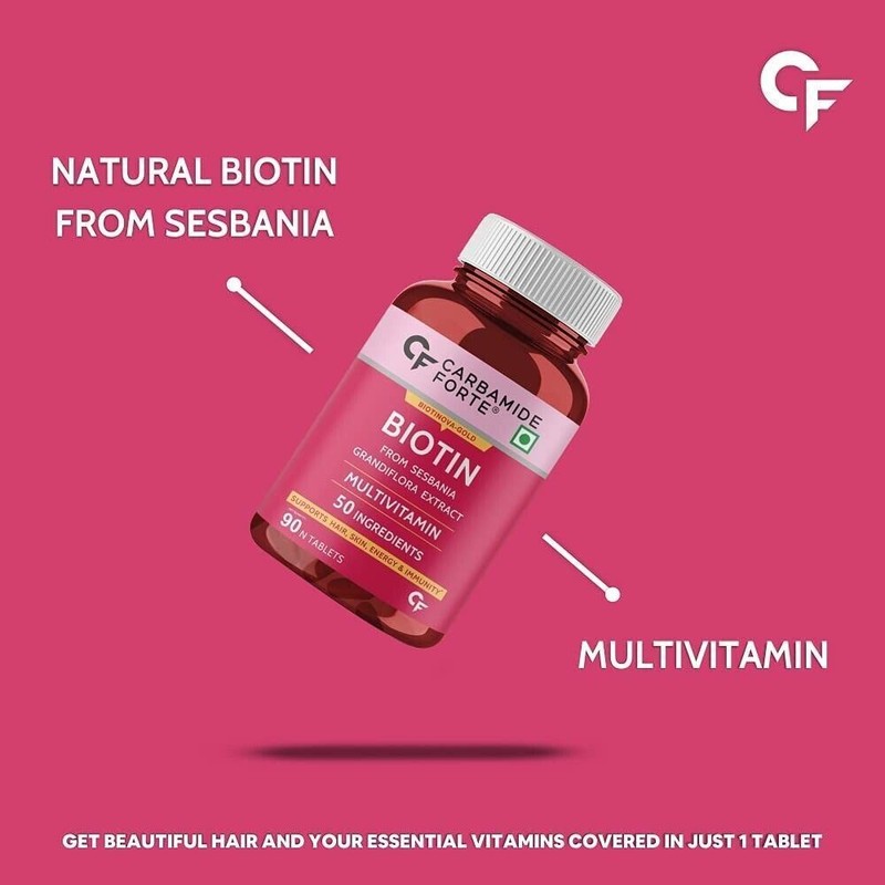 Carbamide Forte Biotin Supplement Women & Men - 90 Veg Tablets gallery