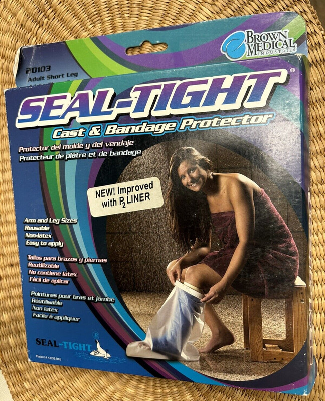 New Waterproof Cast Bandage Protector Adult Short Leg 23″ Tall Non Latex