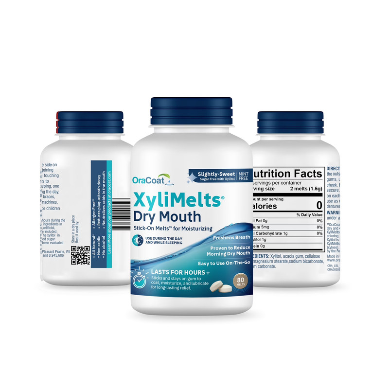 Oracoat Xylimelts for Dry Mouth, Mint Free, 80 Ct Box gallery